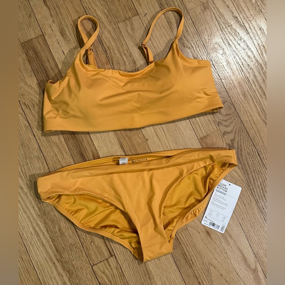 ATHLETA Women's Sunny Orange Clean Bikini Set.XL